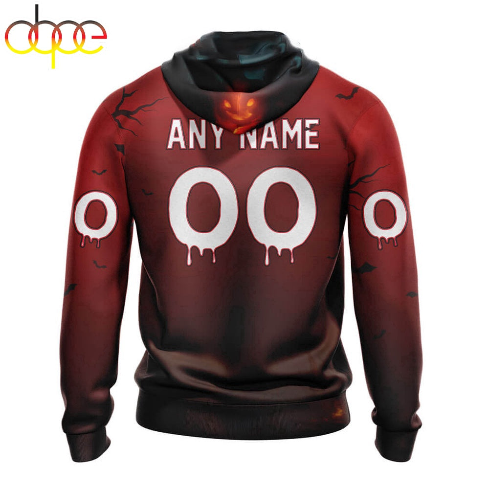 Custom Name And Number Minnesota Vikings Horror Terrifier Ghoulish Halloween Day Hoodie