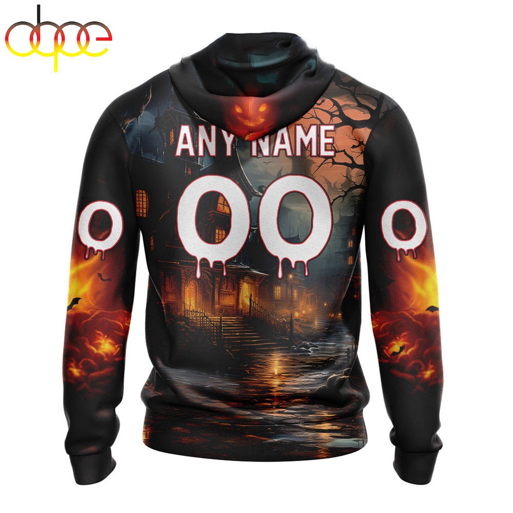 Custom Name And Number NFL New England Patriots Halloween Badut Mematikan 3D Hoodie Shirt