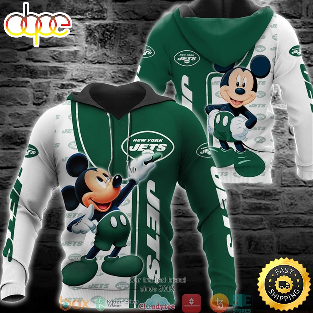 Nfl New York Jets Mickey Mouse Disney 3d Full Printing Shirt