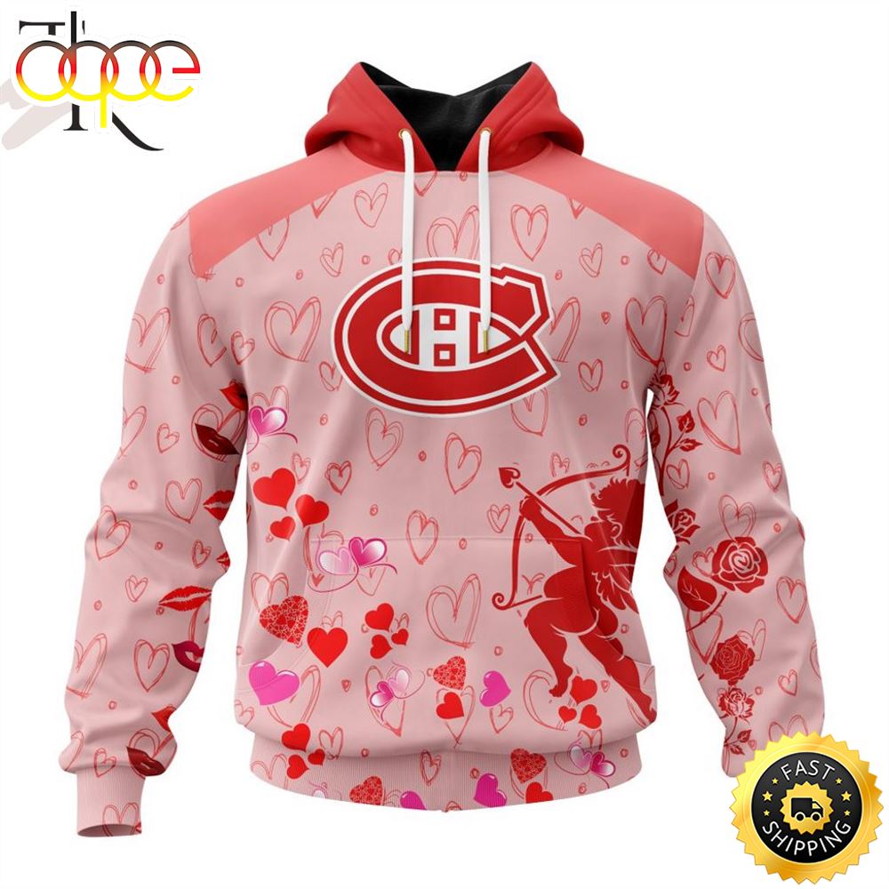 Personalized NHL Montreal Canadiens Special Design For Valentines Day Hoodie