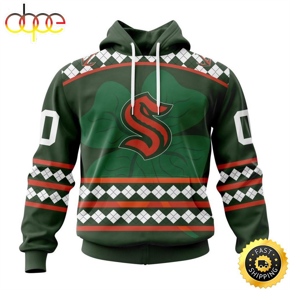 Personalized NHL Seattle Kraken Specialized Unisex Kits Hockey Celebrate St Patrick's Day Hoodie