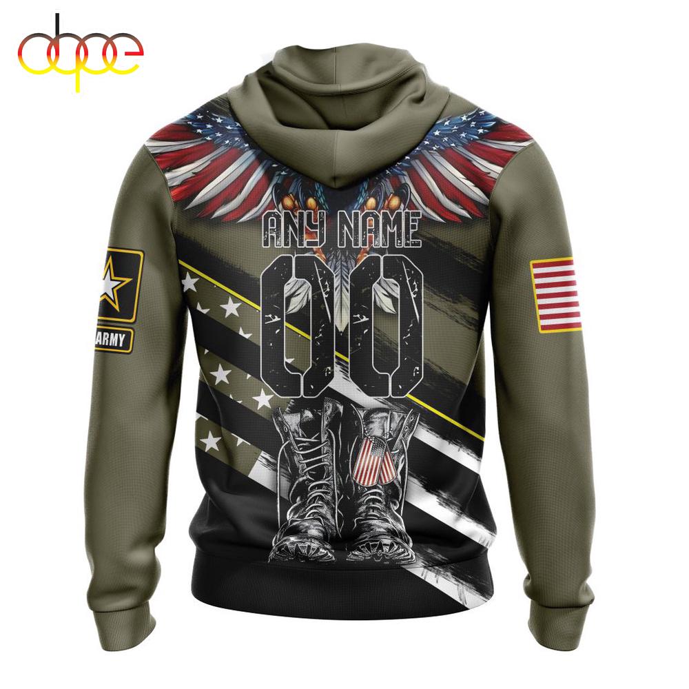 Custom Name And Number NFL New York Giants Veterans Honor The Fallen 3D Hoodie Shirt