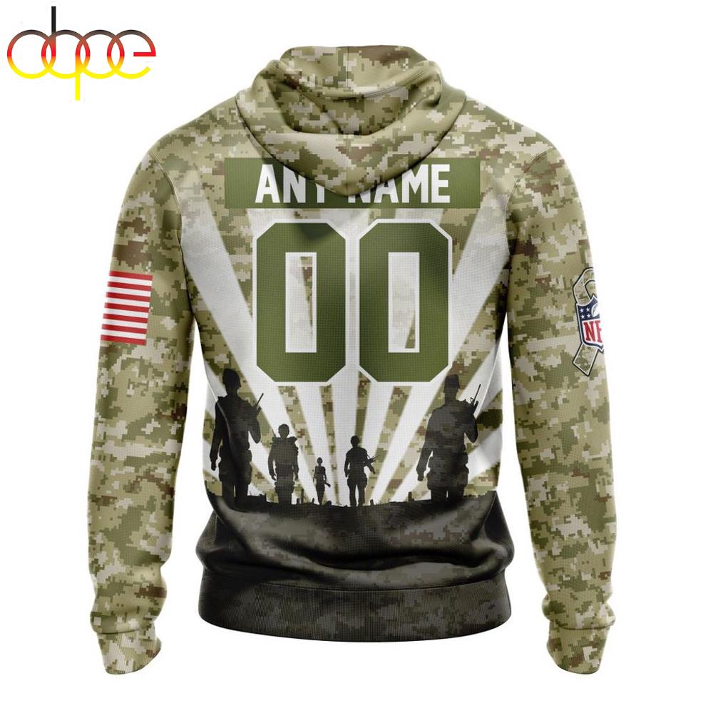 Custom Name And Number NFL Washington Commanders Salute To Service Honor Veterans Hoodie