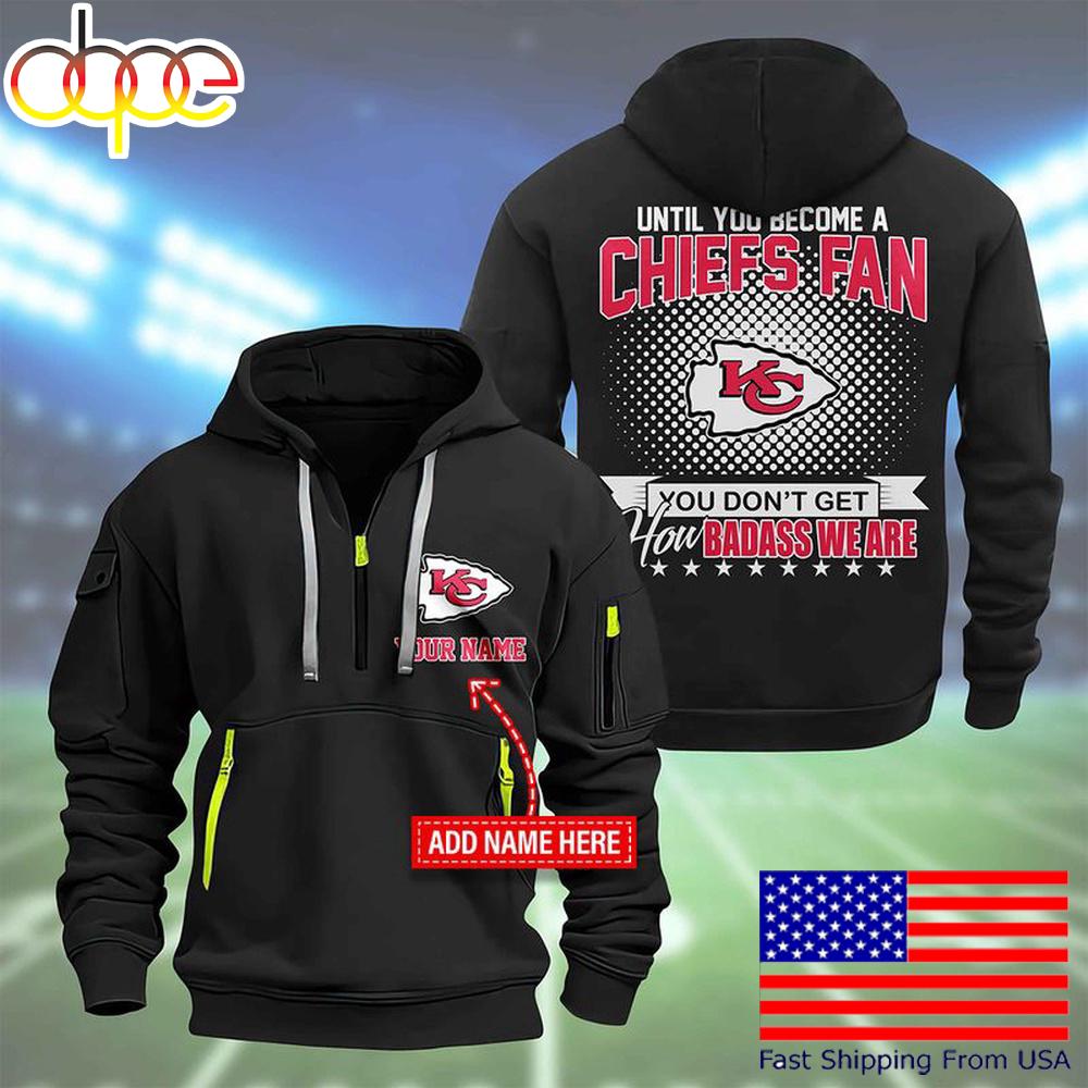 NFL Kansas City Chiefs Super Bowl LIX Custom Name Limited Edition Quarter Zip Hoodie